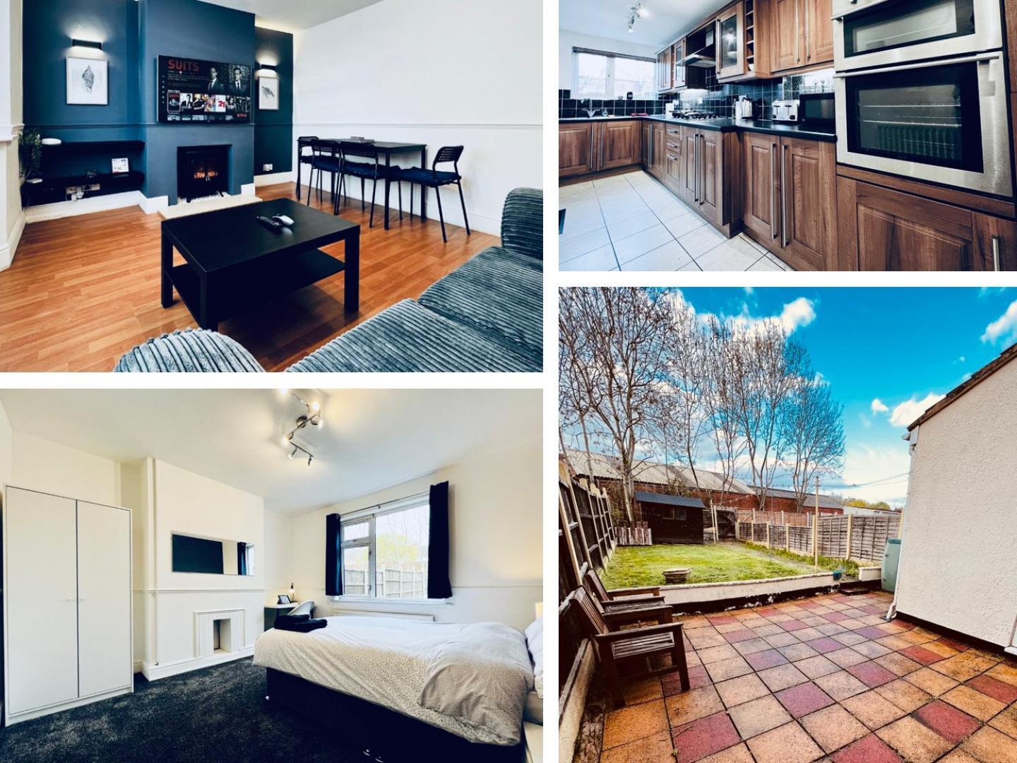 Apartment 4-bed Home, Parking, Garden & Patio, Superfast Wifi *